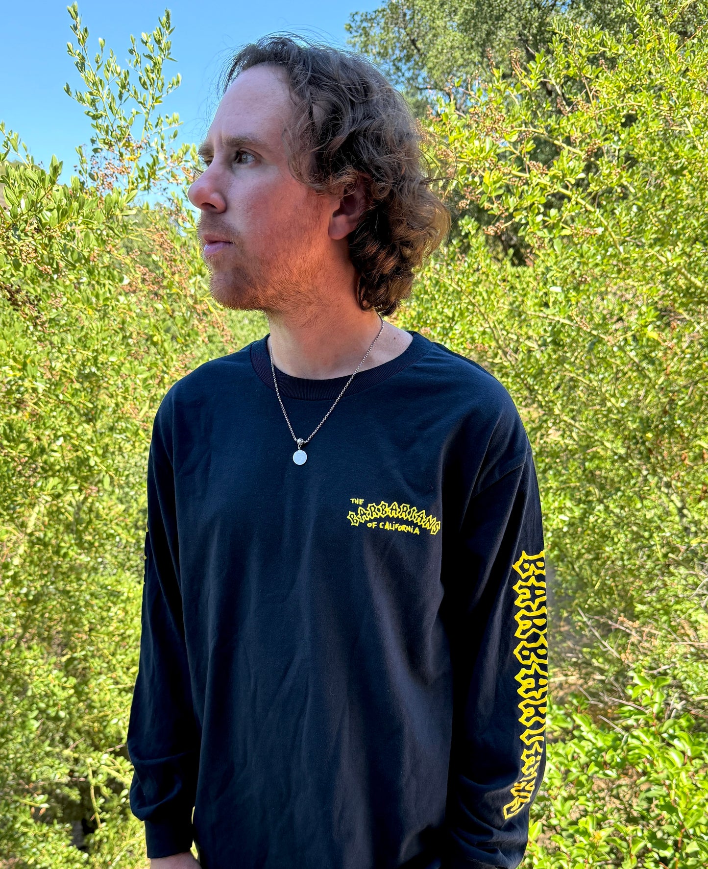 NAVY LONG SLEEVE: Logo (Front/Sleeves) - Live Image (Back)