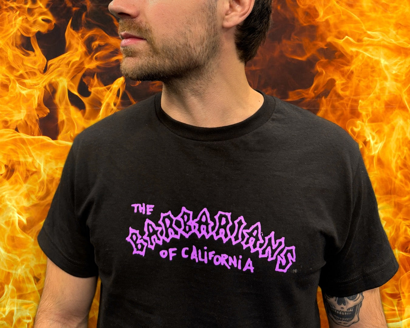 SALE! - 2025 TOUR T-SHIRT - Two Sided - Black Shirt with Purple