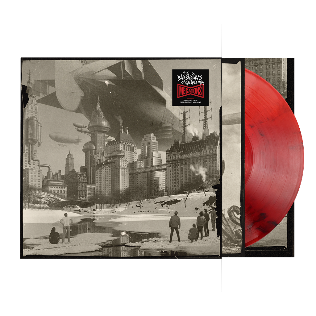 Limited edition SHARK ATTACK vinyl of The Barbarians of California’s new album, "MEGATONS"