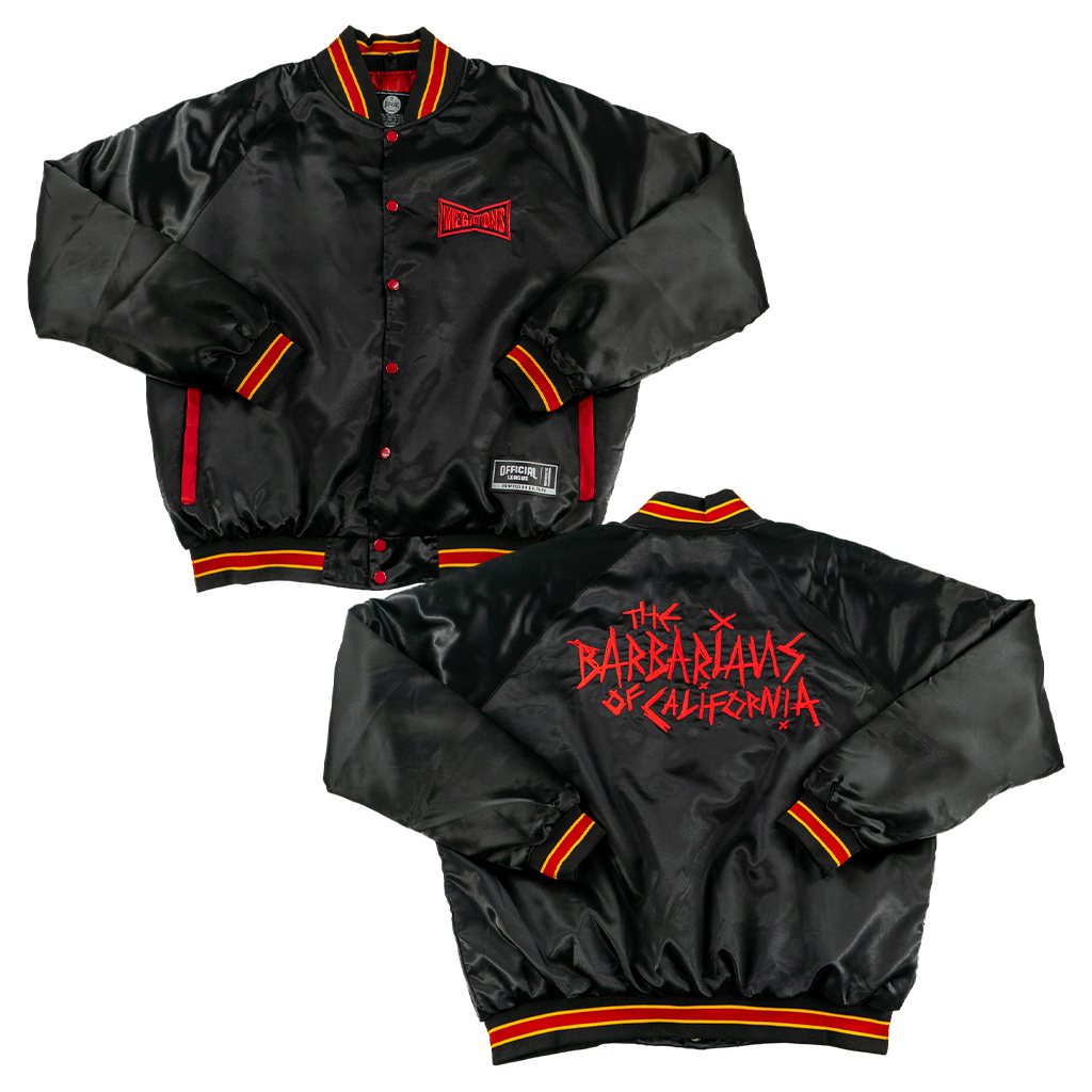 The Barbarians of California's "MEGATONS" Official League Satin Jacket.